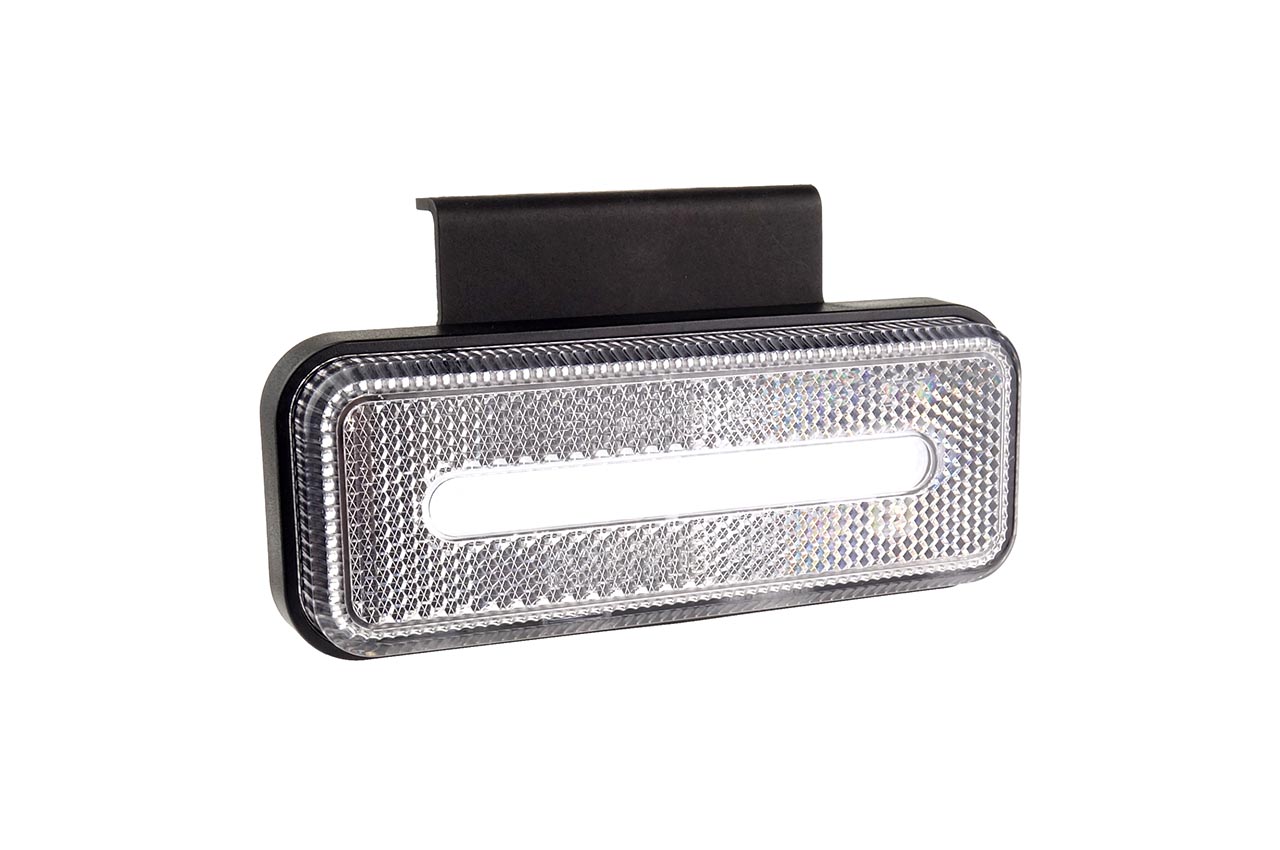 Amio - ΦΩΣ ΟΓΚΟΥ ΦΟΡΤΗΓΟΥ LED ΛΕΥΚΟ 10-30V 124x49x22mm ΑΔΙΑΒΡΟΧΟ OM-02-W 1ΤΕΜ. (02377/AM)