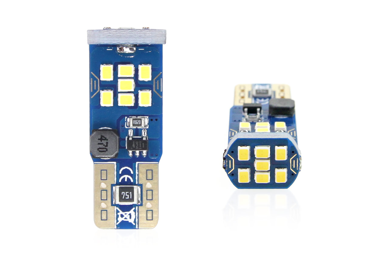 Amio - T10 W5W 12/24V LED 21xSMD ULTRABRIGHT 2016 CAN-BUS ΛΕΥΚΟ 2ΤΕΜ. (02445/AM)