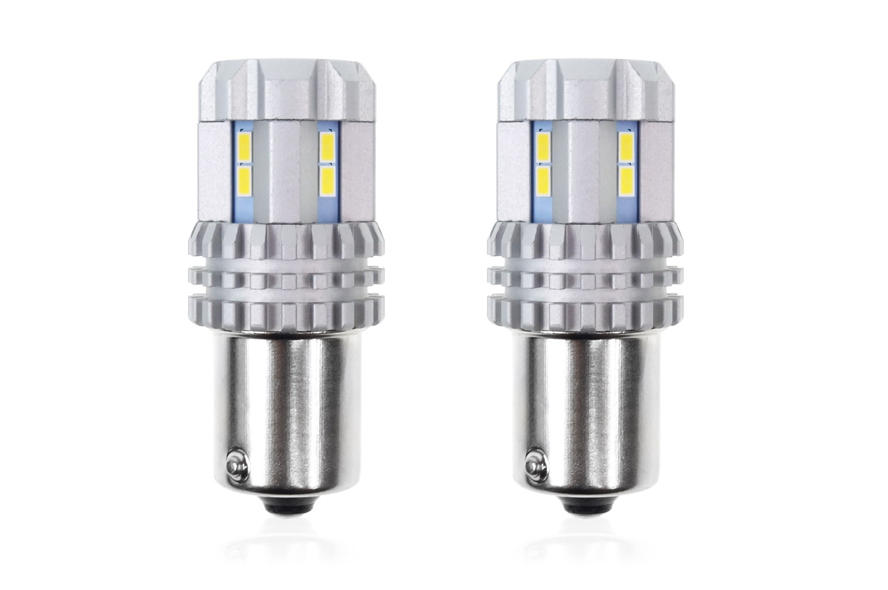 Amio - P21W BA15s 12/24V 22LED SMD ULTRABRIGHT CANBUS ΛΕΥΚΟ 2ΤΕΜ. (02449/AM)