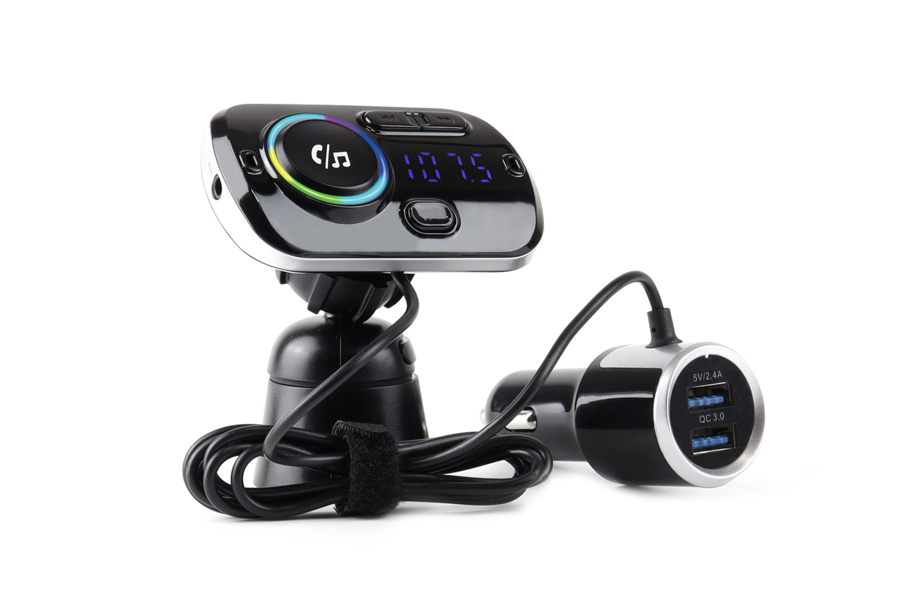 FM TRANSMITTER ΑΝΑΠΤΗΡΑ BT-03 QC 30 BLUETOOTH ΜΕ ΦΟΡΤΙΣΤΗ USB 24A