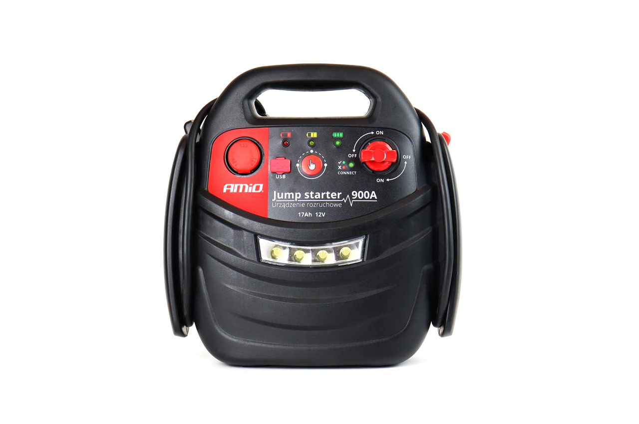 Amio - ΕΚΚΙΝΗΤΗΣ ΜΠΑΤΑΡΙΑΣ STARTER 4 ΣΕ 1 17Ah 12V DC 300A (700A max) 250PSI ΜΕ ΚΟΜΠΡΕΣΕΡ ΑΕΡΑ / ΜΑΝΟΜΕΤΡΟ / 3 LED / 2 ΠΡΙΖΕΣ 12V / 1 ΘΥΡΑ USB 5V 2,1A SENA ΓΙΑ ΒΕΝΖΙΝΗ ΚΑΙ DIESEL - 1 ΤΕΜ. (02523/AM)