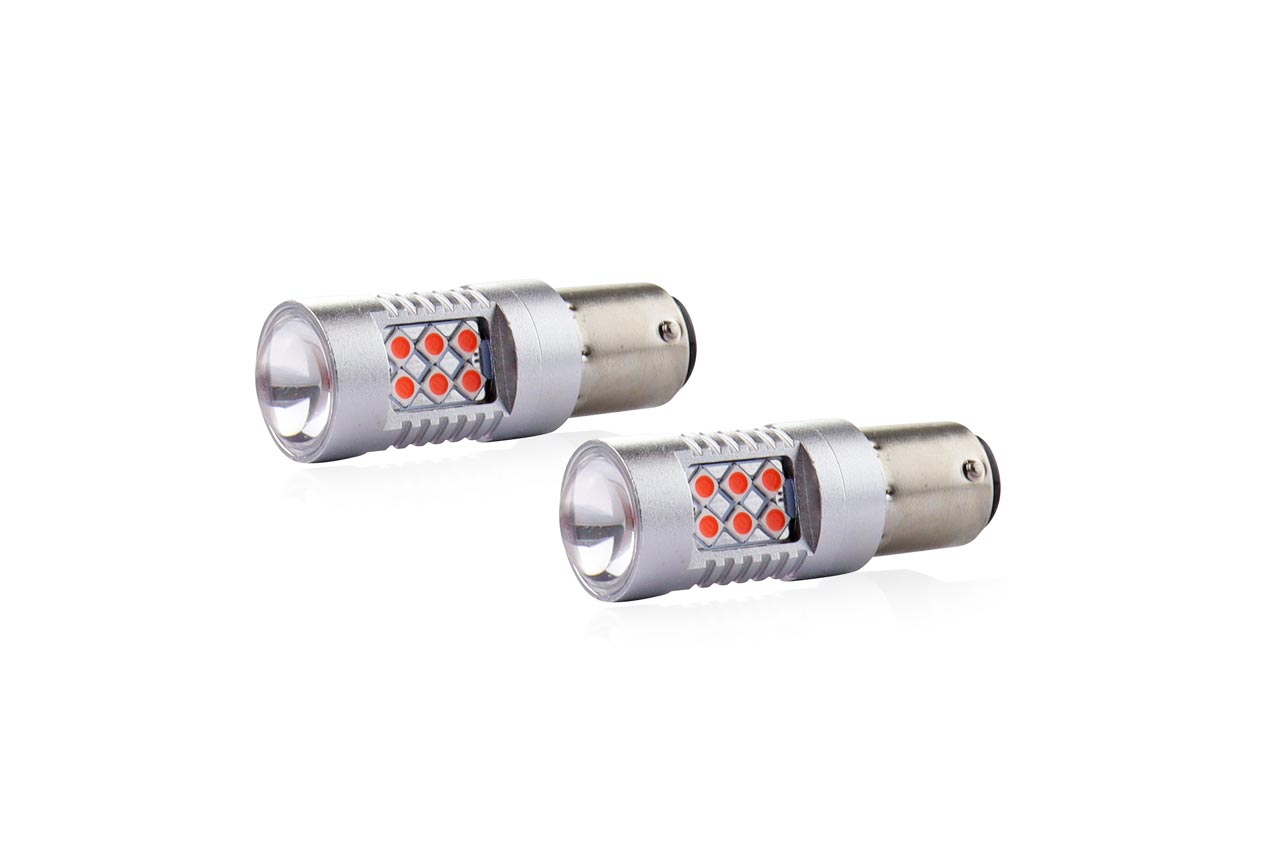 Amio - PR21/5W 12/24V 1,3/1,7W 6.000k LED 24xSMD3030 CAN-BUS ΚΟΚΚΙΝΟ 18x56mm 2ΤΕΜ. (02579/AM)