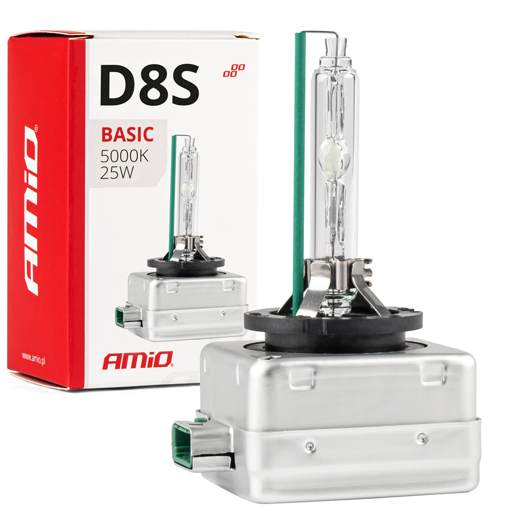 Amio – Λάμπα Xenon D8S 12V 35W 5000K BASIC για ισχυρό φωτισμό δρόμου και καθαρή ορατότητα - 1 Τεμ. (02952/AM)