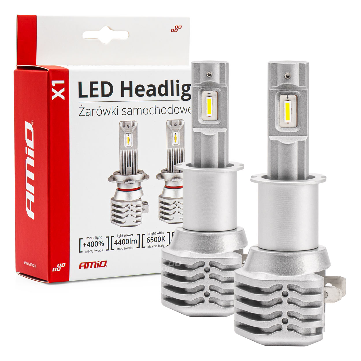 ΛΑΜΠΕΣ LED H3 10-16V 40W 6500K 4400lm  ΨΥΚΤΡΑ X1 AMIO - 2ΤΕΜ