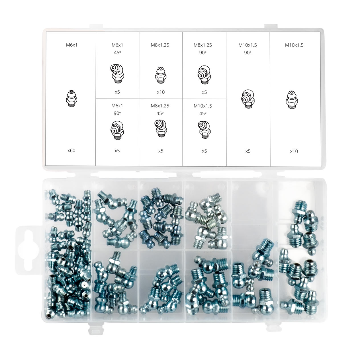Amio - ΓΩΝΙΕΣ ΛΙΠΑΝΣΗΣ(ΓΡΑΣΣΑΔΟΡΟΙ) 45 & 90 ΜΟΙΡΩΝ M6/M8/M10 - 110 TEM. (03142/AM)