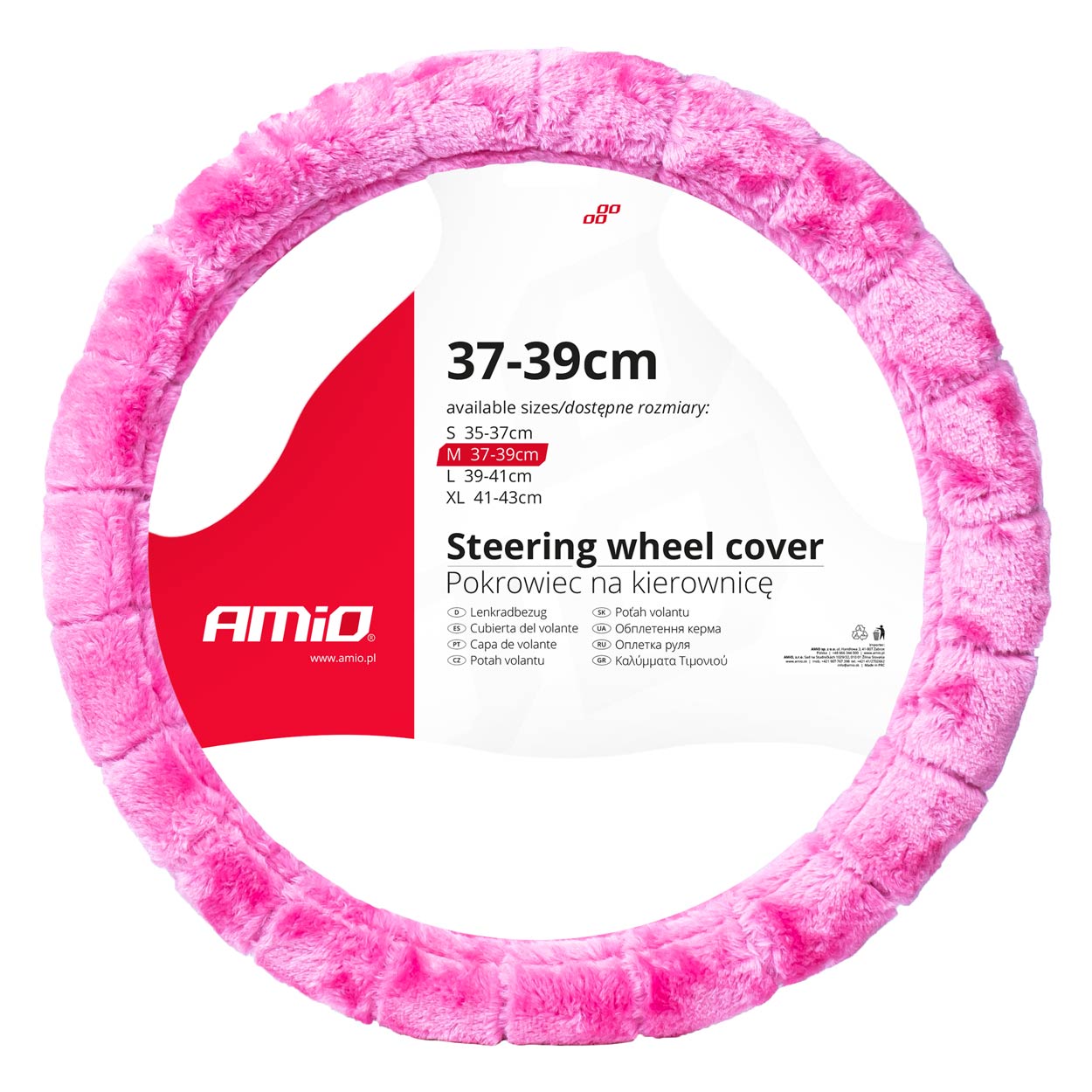 Amio - ΚΑΛΥΜΜΑ ΤΙΜΟΝΙΟΥ ΓΟΥΝΙΝΟ/ΧΝΟΥΔΩΤΟ (M) 37-39cm SWC-54-M ΣΕ ΡΟΖΧΡΩΜΑ - 1 Τεμ. (03567/AM)
