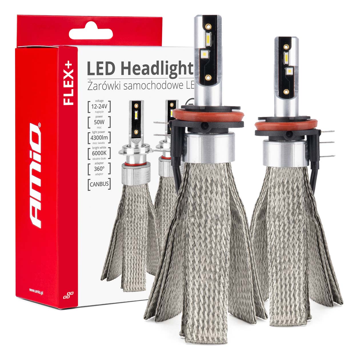 Amio - ΛΑΜΠΕΣ LED H15 4300lm 12-24V - 50W - 6000K - 2 Τεμ. (03666/AM)