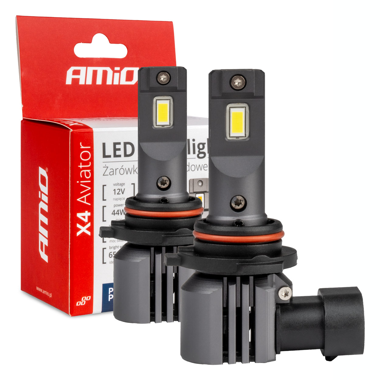 Amio - ΛΑΜΠΕΣ HB4 12V 44W 6.500K 3.936lm LED X4 SERIES AVIATOR PLUG & PLAY 2ΤΕΜ. (03767/AM)