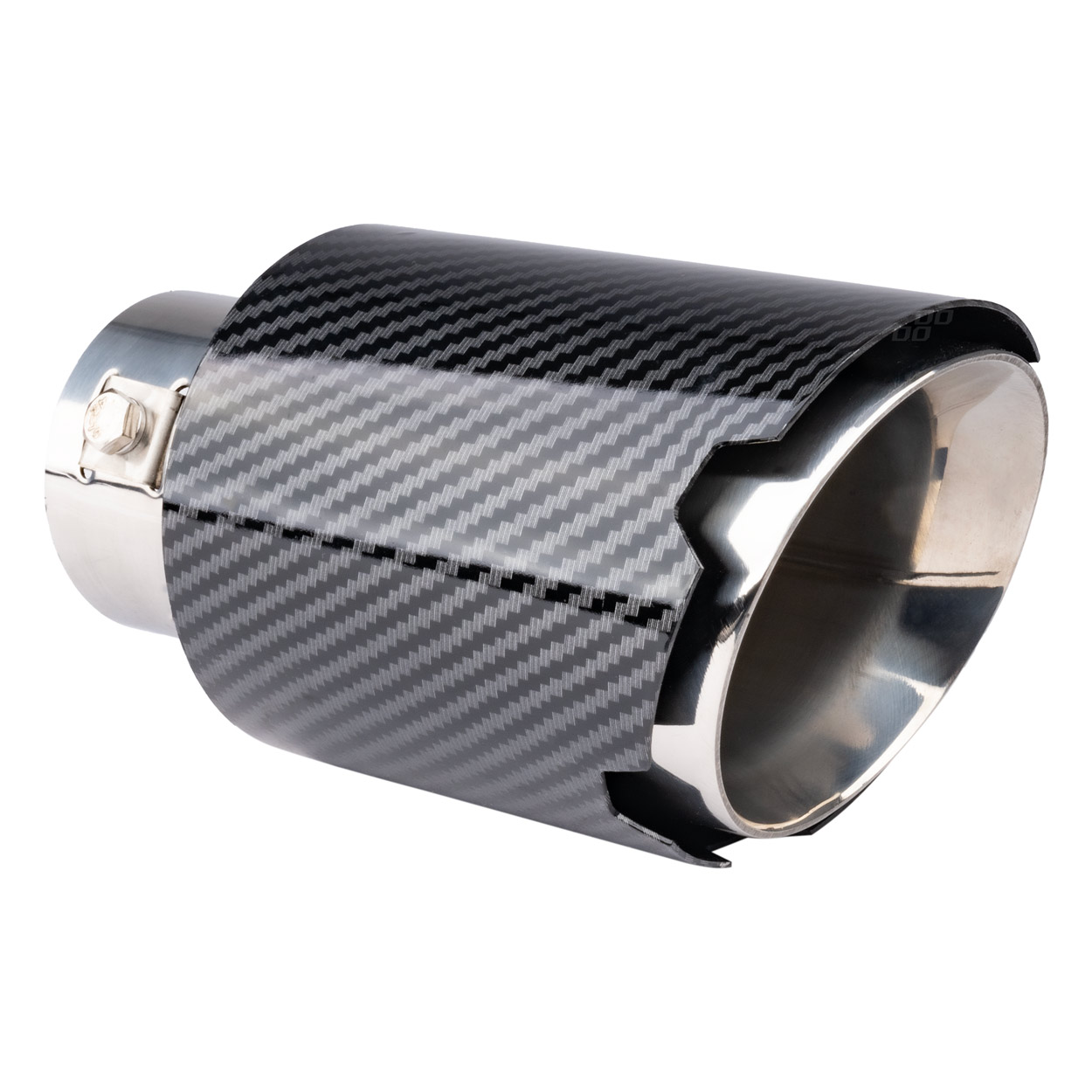 Amio - ΑΚΡΟ (ΜΠΟΥΚΑ) ΕΞΑΤΜΙΣΗΣ MT-028C AKR ΧΡΩΜΙΟ/CARBON Φ43>56 155x89mm - 1 ΤΕΜ. (04065/AM)