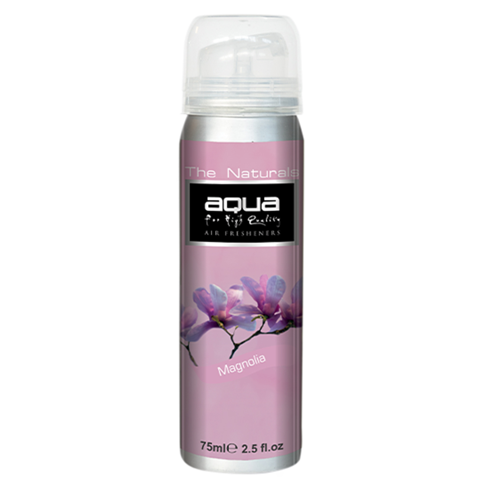 Aqua - ΑΡΩΜΑΤΙΚΟ ΑΥΤΟΚΙΝΗΤΟΥ ΣΕ ΣΠΡΕΙ (SPRAY) ΜΕ ΑΡΩΜΑ ΜΑΝΟΛΙΑ (MAGNOLIA) FLOWERS SERIES 75ml AQUA - 1 TEM. (10-203/AQ)