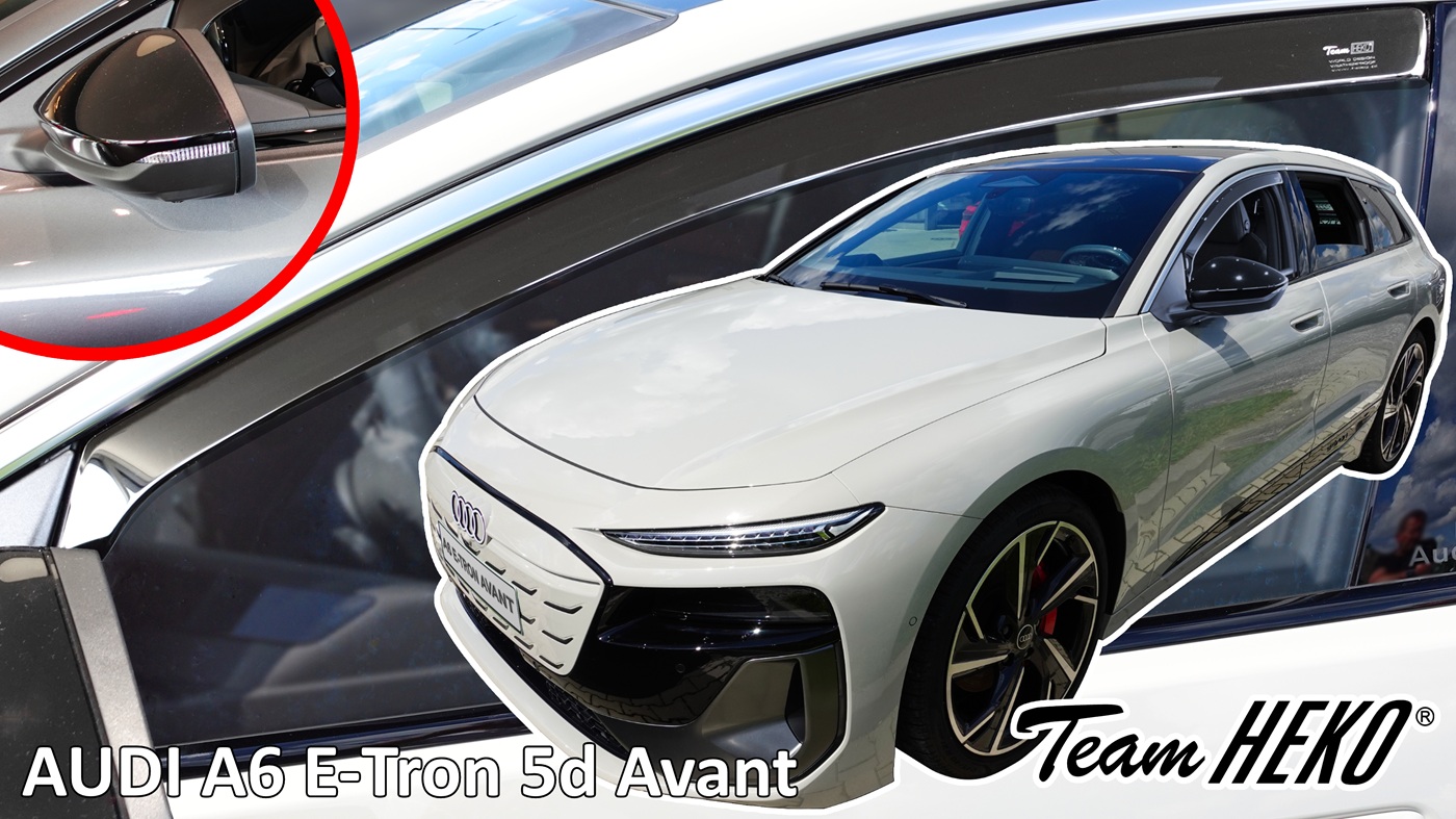 Heko - Ανεμοθραύστες για Audi A6 E-Tron Αvant 5 Doors 2024+ Ζευγάρι Απο Εύκαμπτο Φιμέ Πλαστικό - 2 τεμ. (ΑΝΕΜ.10297)