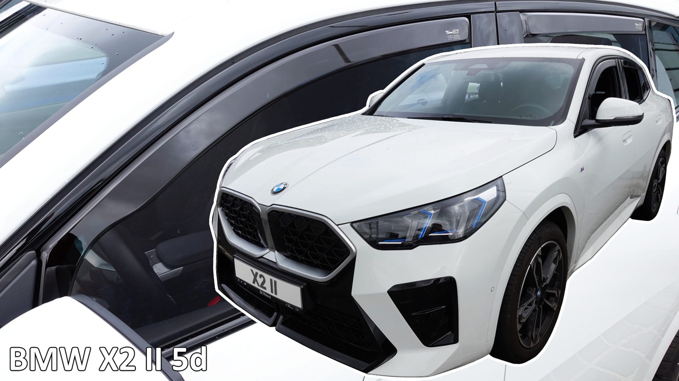 Heko - Ανεμοθραύστες για BMW X2 II U10 5 Doors 2023+ Σετ Αυτοκινήτου Απο Εύκαμπτο Φιμέ Πλαστικό - 4 τεμ. (ΑΝΕΜ.SET11011)