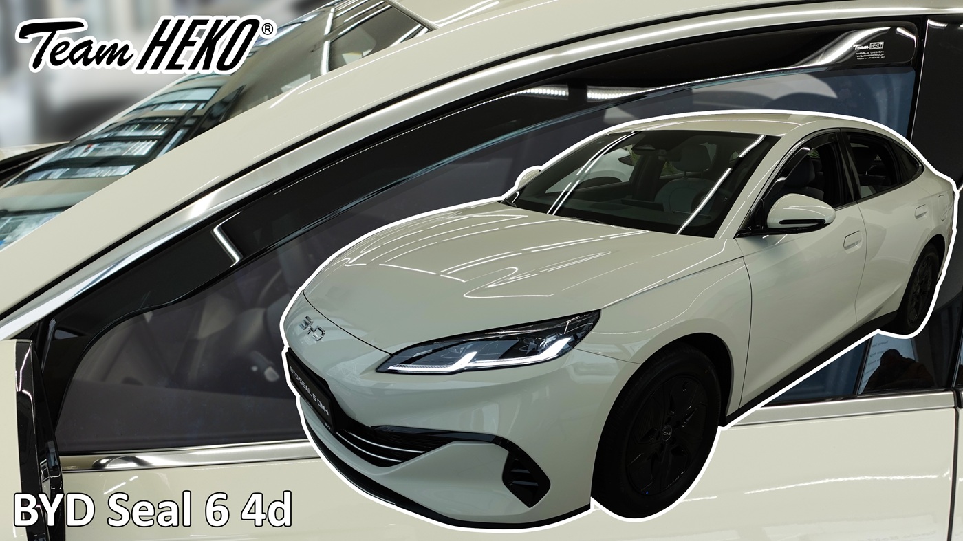 Heko - Ανεμοθραύστες για Byd Seal 6 4 Doors 2024+ Ζευγάρι Απο Εύκαμπτο Φιμέ Πλαστικό - 2 τεμ. (ΑΝΕΜ.11316)