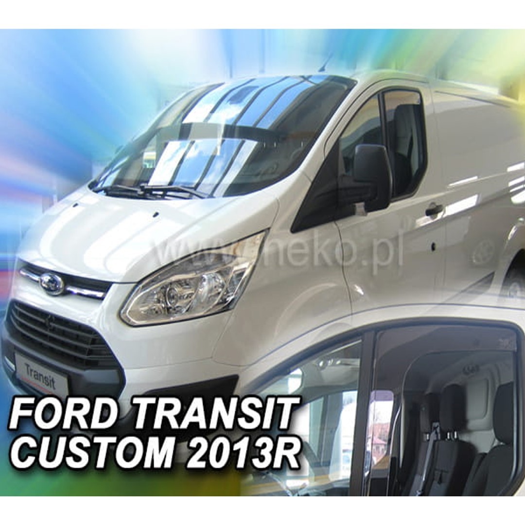 ΑΝΕΜΟΘΡΑΥΣΤΕΣ ΓΙΑ FORD TRANSIT CUSTOM 2D4D 2012 ΖΕΥΓΑΡΙ VAN ΑΠΟ ΕΥΚΑΜΠΤΟ ΦΙΜΕ ΠΛΑΣΤΙΚΟ HEKO - 2 ΤΕΜ