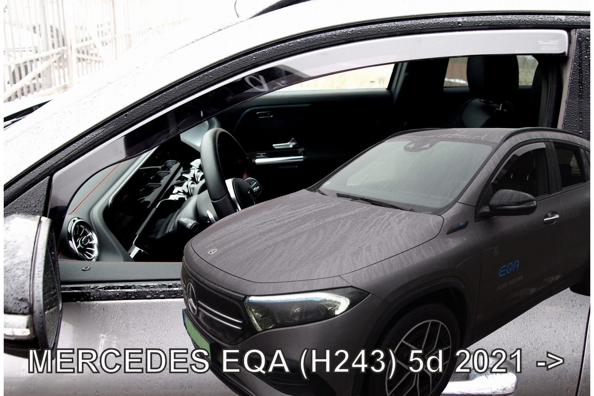 ΑΝΕΜΟΘΡΑΥΣΤΕΣ ΓΙΑ MERCEDES EQA H243 5D 2021+  ΖΕΥΓΑΡΙ ΑΠΟ ΕΥΚΑΜΠΤΟ ΦΙΜΕ ΠΛΑΣΤΙΚΟ HEKO - 2 ΤΕΜ.