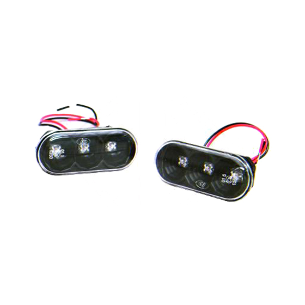 FORD FIESTA 02-08  FOCUS 04-08  SEAT IBIZA 02-08  VW GOLF 3 91-97 ΦΛΑΣ ΦΤΕΡΟΥ ΜΑΥΡΟLED