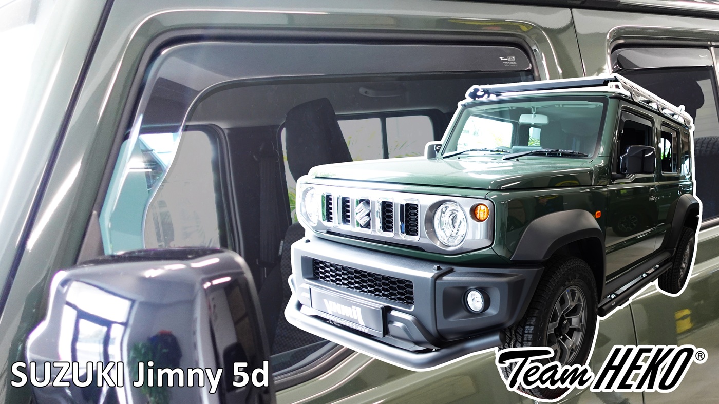 Heko - Ανεμοθραύστες για Suzuki Jimny 5 Doors 2023+ Σετ Αυτοκινήτου Απο Εύκαμπτο Φιμέ Πλαστικό - 4 τεμ. (ΑΝΕΜ.SET28663)