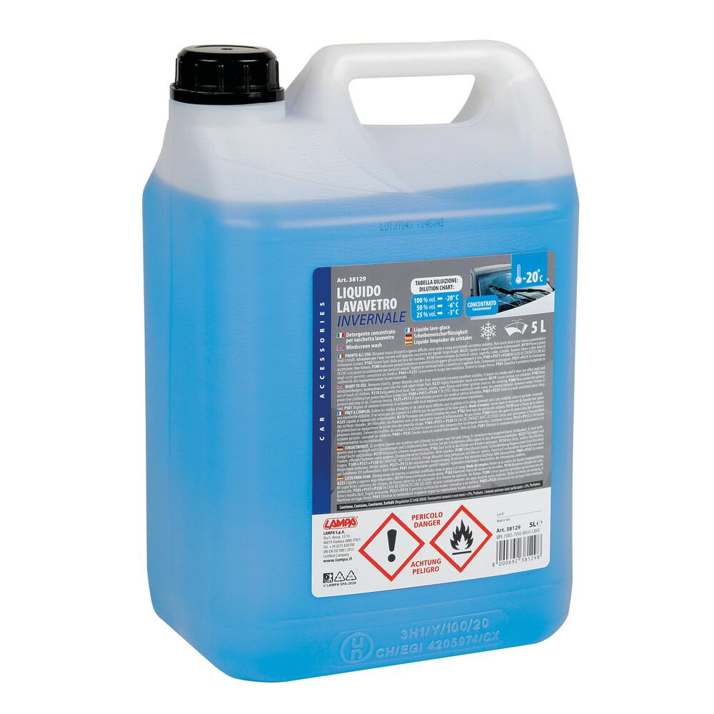 ΥΓΡΟ ΥΑΛΟΚΑΘΑΡΙΣΤΗΡΩΝ SCREEN-WASH INVERNALE -20C 5000ml LAMPA - 1 ΤΕΜ