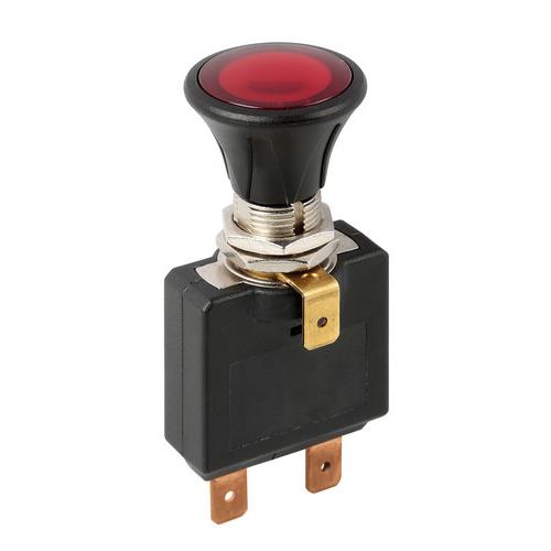 ΔΙΑΚΟΠΤΗΣ PUSH-PULL 142mm 1224V 50A ΜΕ ΚΟΚΚΙΝΟ LED