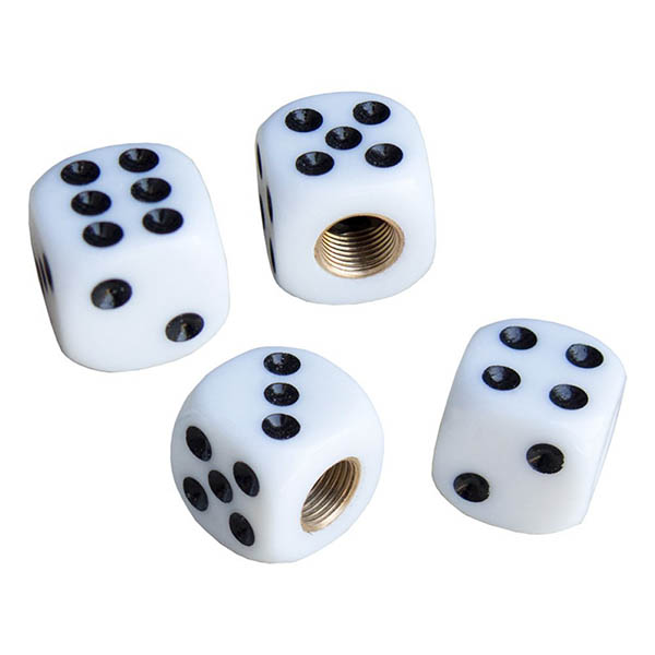 ΚΑΠΑΚΙΑ ΒΑΛΒΙΔΩΝ WHITE DICE ΖΑΡΙ ΛΕΥΚΟ 4ΤΕΜ