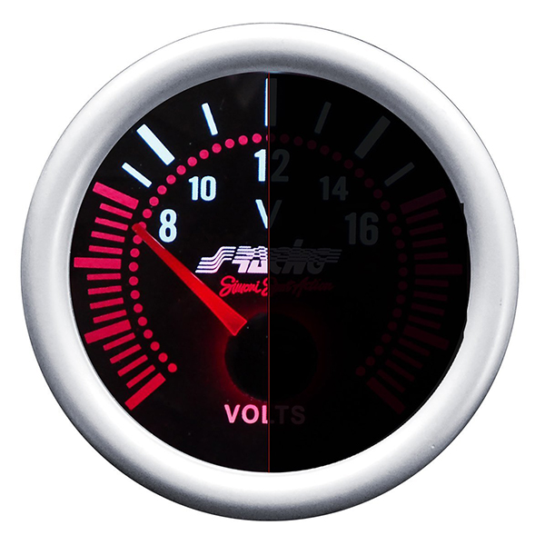 ΣΤΡΟΦΟΜΕΤΡΟ 0-10000rpm 52mm 2 INCH ΜΑΥΡΟ ΜΕ ΚΟΚΚΙΝΟ ΦΩΤΙΣΜΟ
