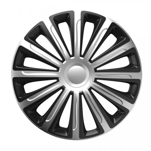 Amio - ΤΑΣΙΑ 13" HUBCAP TREND SILVER BLACK - ΣΕΤ 4ΤΕΜ ΣΕ ΚΟΥΤΙ - 4 ΤΕΜ. (6827/AM)