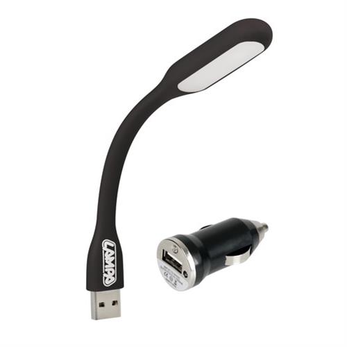 ΠΛΑΦΟΝΙΕΡΑ ΑΝΑΓΝΩΣΗΣ 2 ΣΕ 1 COB LED ΦΟΡΤΙΣΤΗΣ USB 1224V - 1000mA ΜΑΥΡΗΕΥΚΑΜΠΤΗ