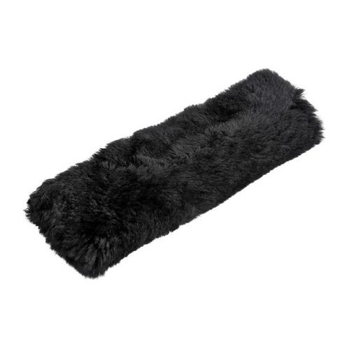 ΜΑΞΙΛΑΡΑΚΙ ΖΩΝΗΣ ΜΑΥΡΟ ΓΟΥΝΙΝΟ ΧΝΟΥΔΩΤΟ SHEEPSKIN 26x9 cm - 1ΤΕΜ