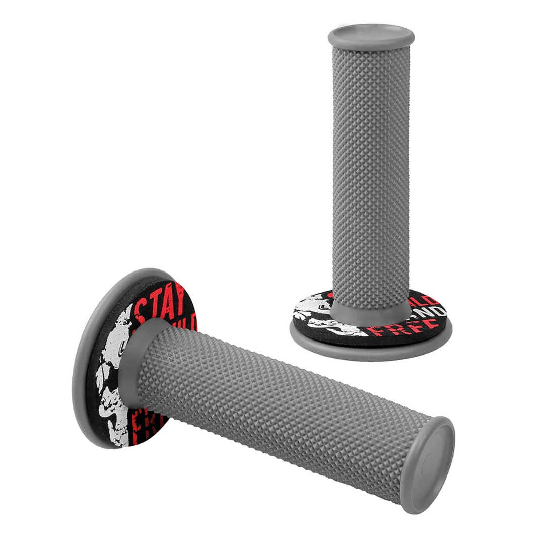 ΧΕΡΟΥΛΙΑ MOTO DONUT OFF-ROAD ΓΚΡΙΚΟΚΚΙΝΑ 22MM25MM 12CM 2ΤΕΜ