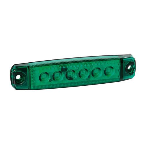 ΦΩΣ ΟΓΚΟΥ 6LED ΠΡΑΣΙΝΟ 1224V 96mm ΑΔΙΑΒΡΟΧΟ 1ΤΕΜ