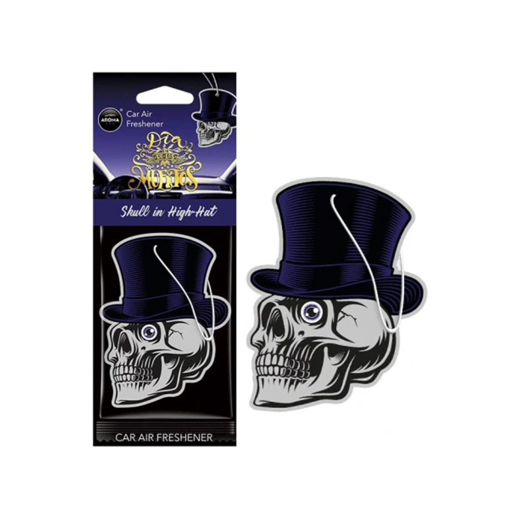 ΑΡΩΜΑΤΙΚΟ ΚΡΕΜΑΣΤΟ AROMA CAR MUERTOS SKULL IN HAT BLACK OUD ΑMiO - 1 TEM