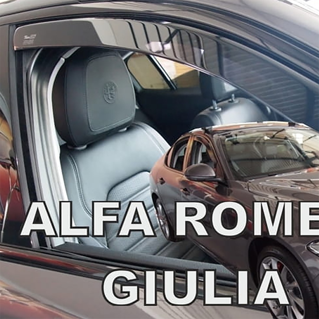 ΑΝΕΜΟΘΡΑΥΣΤΕΣ ΓΙΑ ALFA ROMEO GIULIA 4D 2016- ΖΕΥΓΑΡΙ ΑΠΟ ΕΥΚΑΜΠΤΟ ΦΙΜΕ ΠΛΑΣΤΙΚΟ HEKO - 2 ΤΕΜ