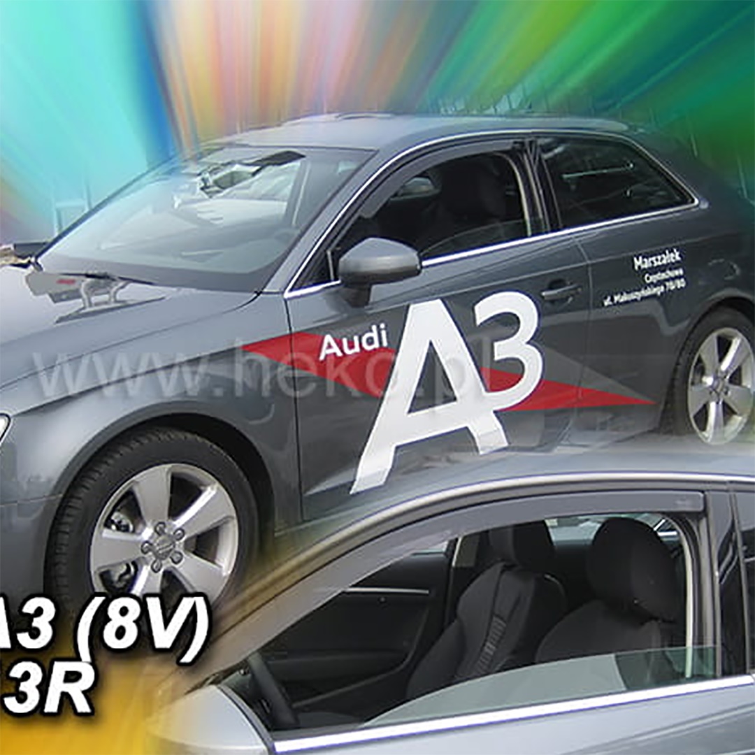 ΑΝΕΜΟΘΡΑΥΣΤΕΣ ΓΙΑ AUDI A3 / 8V SPORTBACK 5D 2013-2019 ΖΕΥΓΑΡΙ ΑΠΟ ΕΥΚΑΜΠΤΟ ΦΙΜΕ ΠΛΑΣΤΙΚΟ HEKO - 2 ΤΕΜ.