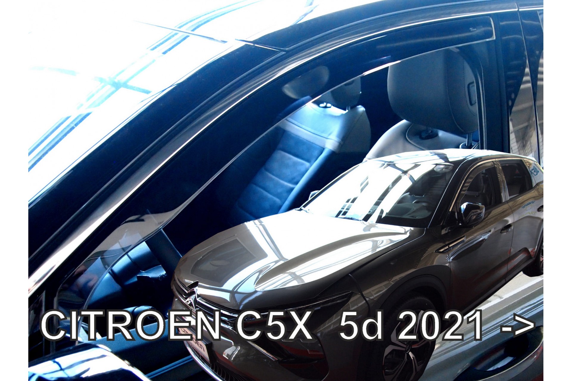ΑΝΕΜΟΘΡΑΥΣΤΕΣ ΓΙΑ CITROEN C5 X 5D 2021-2023  ΖΕΥΓΑΡΙ ΑΠΟ ΕΥΚΑΜΠΤΟ ΦΙΜΕ ΠΛΑΣΤΙΚΟ HEKO - 2 ΤΕΜ.