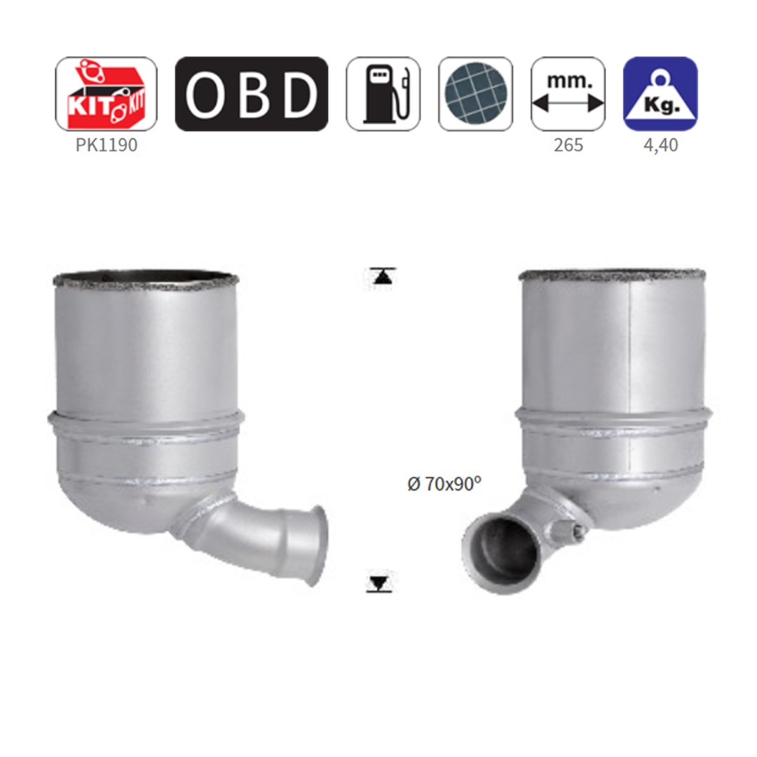 ΦΙΛΤΡΟ DPF ΣΙΛΙΚΟΝΟΥΧΟ ΚΑΡΒΙΔΙΟ SIC CITROEN C3 DS3  PEUGEOT 206 207 208 2008 14TD HDI 1398cc 8HP-8HR-8HZ 2009-2016