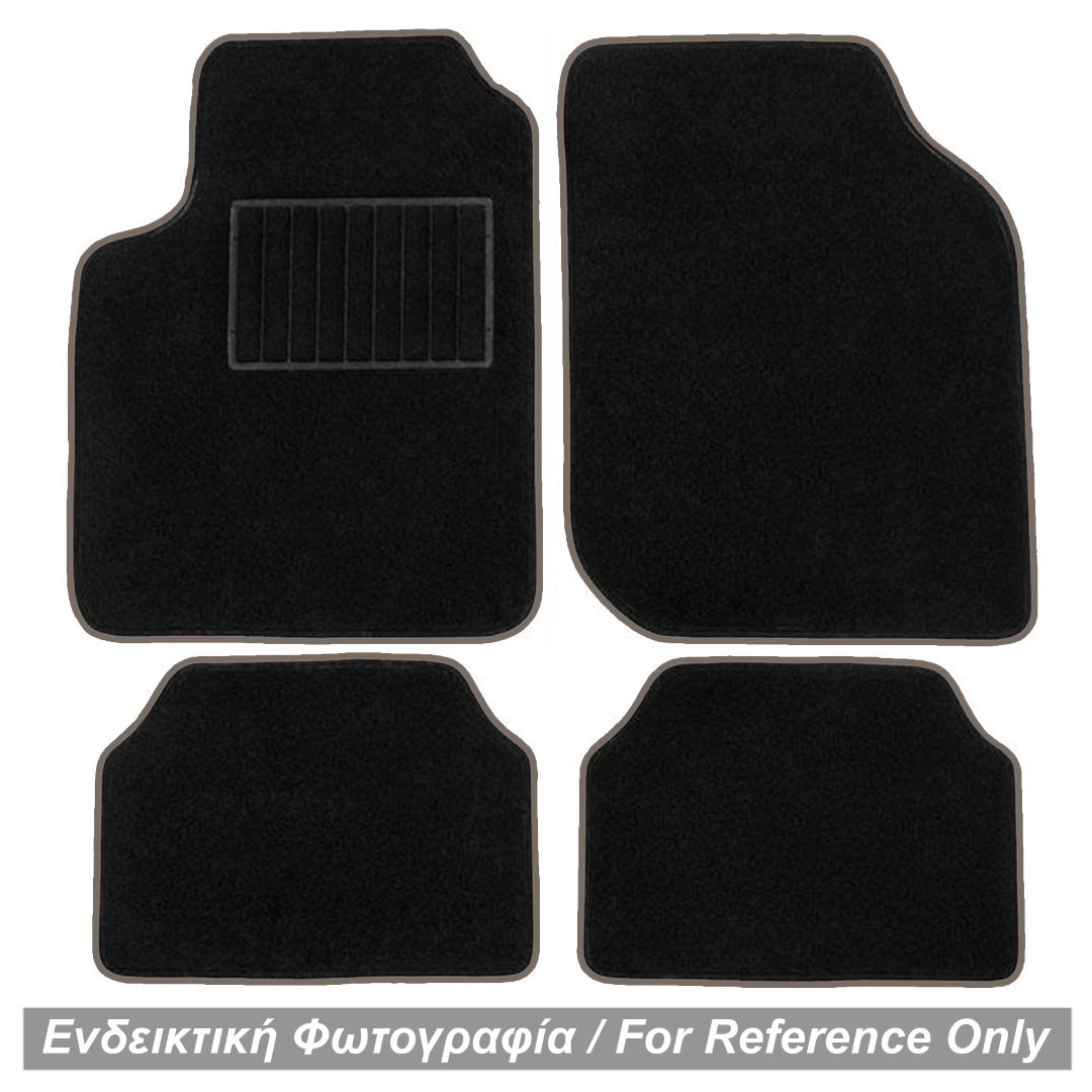 ΜΑΡΚΕ ΠΑΤΑΚΙΑ ΜΟΚΕΤΑ ΓΙΑ MERCEDES A-KLAS W168 1998-2004 ΜΑΥΡΟ ΜΕ ΓΚΡΙ ΡΕΛΙ - 4 ΤΕΜ