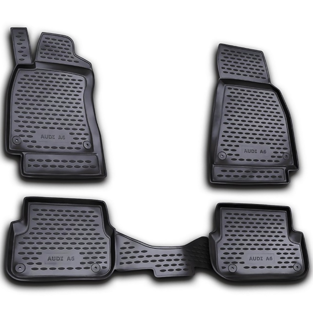 ΠΑΤΑΚΙΑ ΣΕ ΣΚΑΦΗ TPE ΛΑΣΤΙΧΟ ΓΙΑ AUDI A6 C6 2006-2011  ΣΕ ΜΑΥΡΟ ΧΡΩΜΑ NOVLINE - 4 ΤΕΜ.