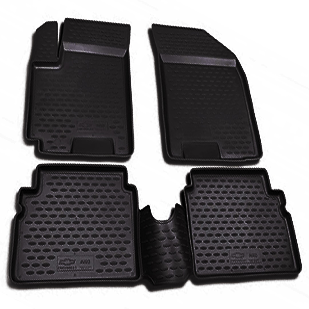 ΜΑΡΚΕ ΠΑΤΑΚΙΑ ΣΕ ΣΚΑΦΗ TPE ΛΑΣΤΙΧΟ ΓΙΑ CHEVROLET AVEO 5D 2004-2012  ΣΕ ΜΑΥΡΟ ΧΡΩΜΑ NOVLINE - 4 ΤΕΜ