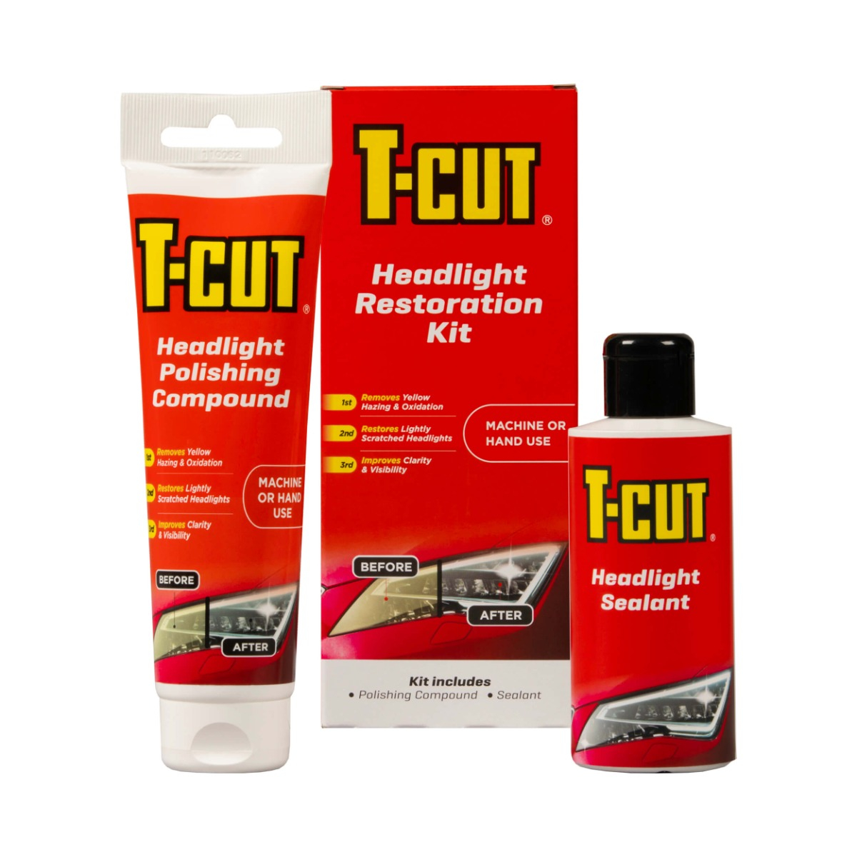 KIT ΕΠΙΔΙΟΡΘΩΣΗΣ ΞΕΘΑΜΠΩΜΑΤΟΣ ΦΑΝΑΡΙΩΝ CARPLAN T-CUT HEADLIGHT RESTORATION KIT