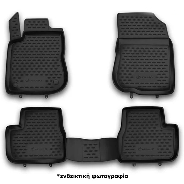ΜΑΡΚΕ ΠΑΤΑΚΙΑ ΣΕ ΣΚΑΦΗ TPE ΛΑΣΤΙΧΟ ΓΙΑ PEUGEOT 208  2008 3D  5D 42012-2019  ΣΕ ΜΑΥΡΟ ΧΡΩΜΑ NOVLINE - 4 ΤΕΜ