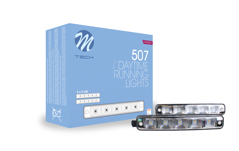 ΠΡΟΣΘΕΤΟ DAYTIME DRL LD507SE 12V - OSRAM - ΔΙΕΘΝΕΣ ΜΕ 5HP LED - 190 Χ 43 Χ 32mm - 2 ΤΕΜ M-TECH