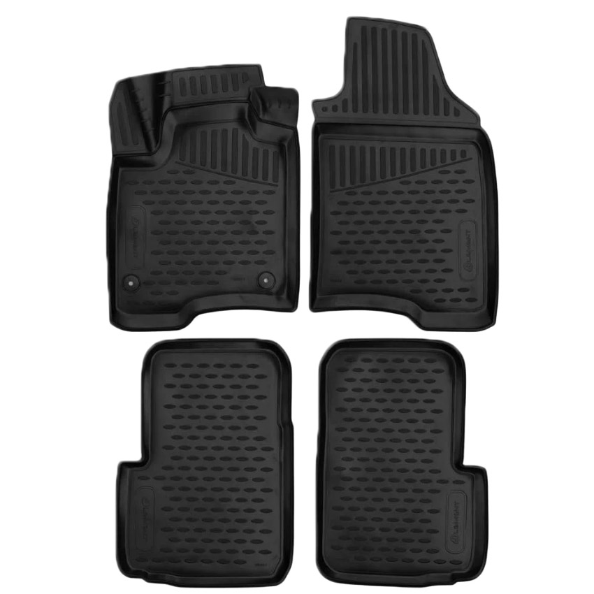 ΜΑΡΚΕ ΠΑΤΑΚΙΑ ΣΕ ΣΚΑΦΗ TPE ΛΑΣΤΙΧΟ ΓΙΑ FIAT PANDA 5D 2011   ΣΕ ΜΑΥΡΟ ΧΡΩΜΑ NOVLINE - 4 ΤΕΜ