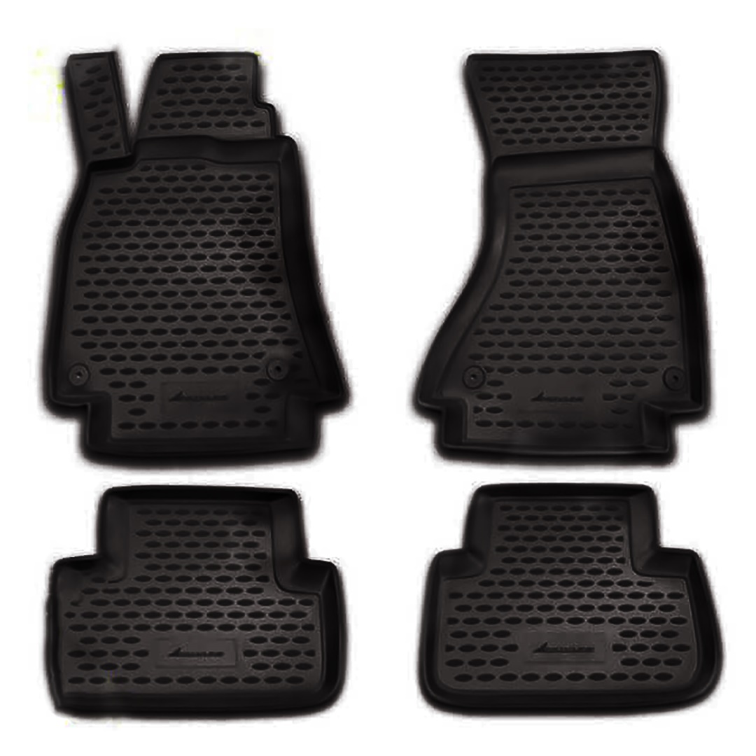 ΠΑΤΑΚΙΑ ΣΕ ΣΚΑΦΗ TPE ΛΑΣΤΙΧΟ ΓΙΑ AUDI A4 B6 4D 2000-2007  ΣΕ ΜΑΥΡΟ ΧΡΩΜΑ NOVLINE - 4 ΤΕΜ.
