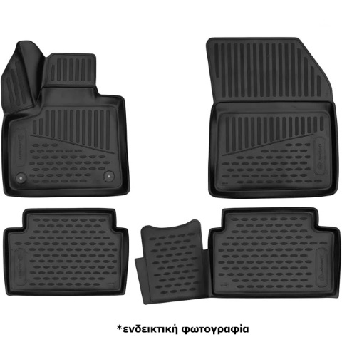 ΜΑΡΚΕ ΠΑΤΑΚΙΑ ΣΕ ΣΚΑΦΗ TPE ΛΑΣΤΙΧΟ ΓΙΑ CITROEN C4 AIRCROSS 5D 2012-2017  ΣΕ ΜΑΥΡΟ ΧΡΩΜΑ NOVLINE - 4 ΤΕΜ