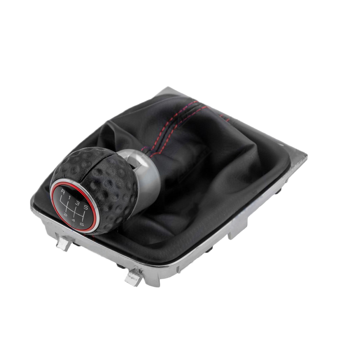 ΠΟΜΟΛΟ ΤΑΧΥΤΗΤΩΝ  ΓΙΑ VW GOLF VII GTI 2013+ ΜΕ ΕΝΔΕΙΞΗ 6 ΤΑΧΥΤΗΤΩΝ ΚΑΙ ΦΟΥΣΚΑ ΜΑΥΡΟ-ΚΟΚΚΙΝΟ NTY - 1 TEM.