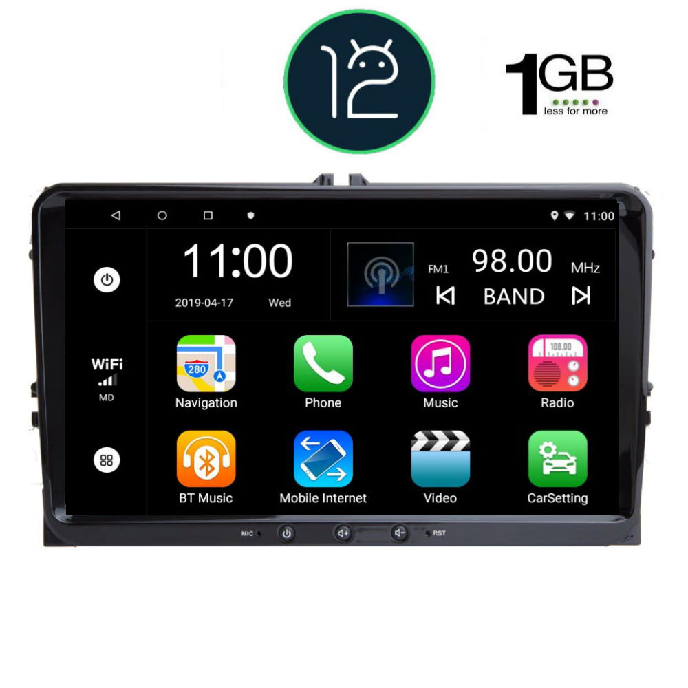 ΟΘΟΝΗ MULTIMEDIA 2DIN VW 2004-2014  ANDROID 12 RAM 1GB9 incGPSWI-FIUSBSDRADIO  DIGITAL IQ