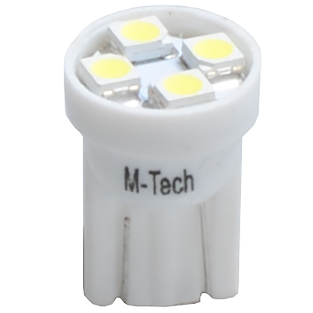 T10 W5W 12V W21x95d LED 4xSMD3528 ΛΕΥΚΟ ΚΑΡΦΩΤΟ ΑΚΑΛΥΚΟ 1ΤΕΜ M-TECH