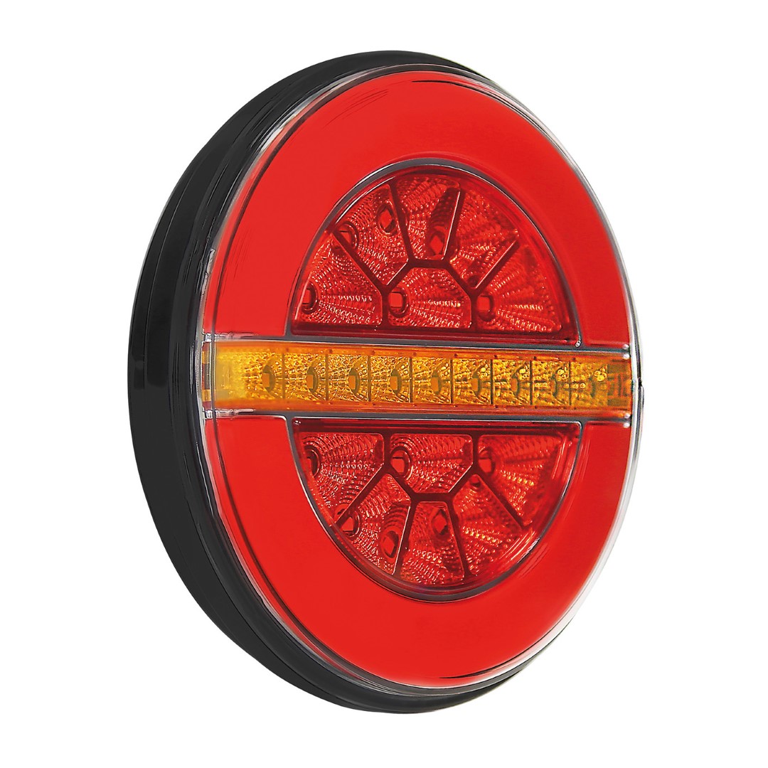 ΦΩΣ ΠΙΣΩ ΑΡΙΣΤΕΡΟ 1224V DYNAMIC-O 140 mm ΜΕ 29 LED 3 ΧΡΗΣΕΙΣ ΟΜΙΧΛΗΣΘΕΣΕΩΣΦΛΑΣ ΚΟΚΚΙΝΟΠΟΡΤΟΚΑΛΙ - 1 ΤΕΜ