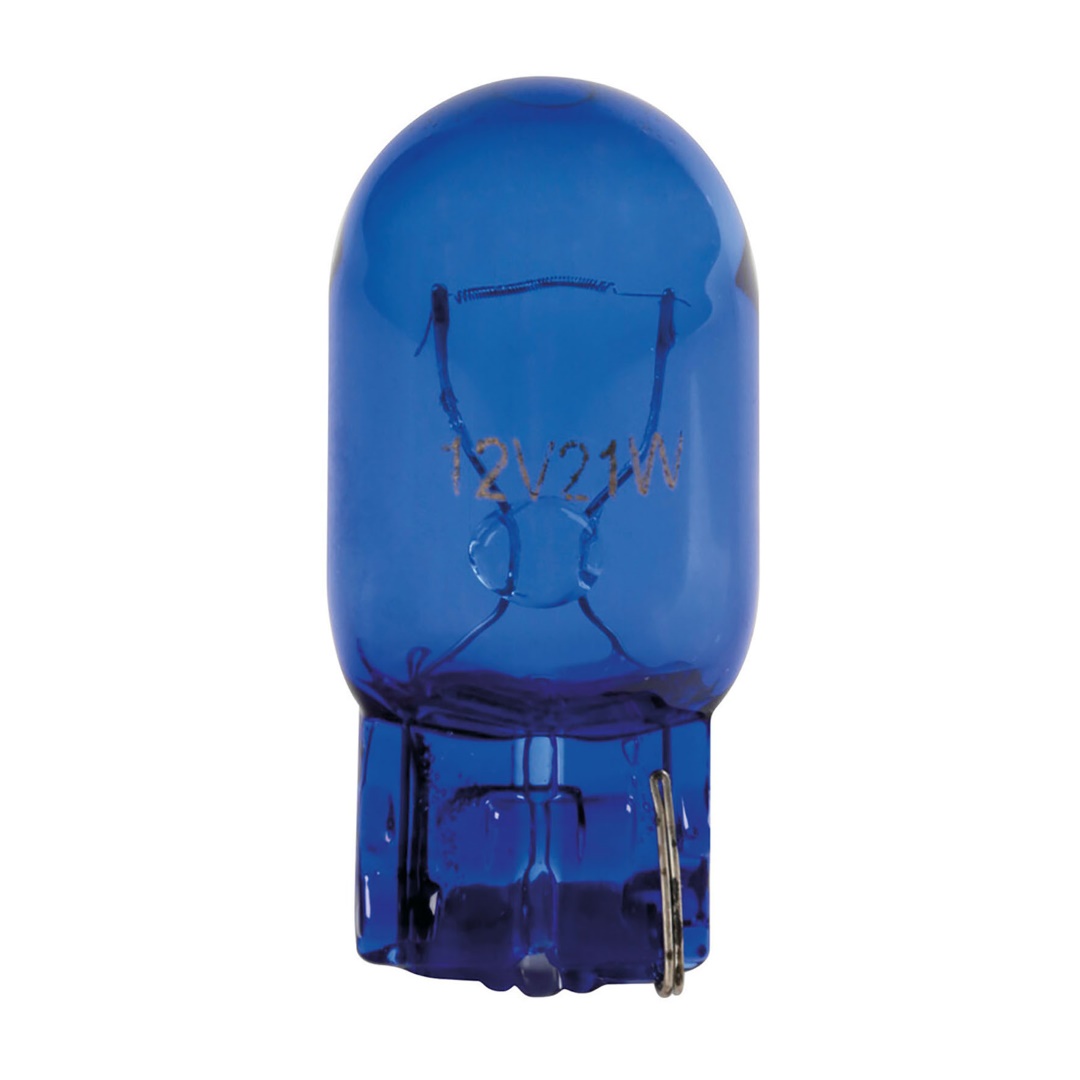 W21W T20 12V W3x16d 21W 200lm ΚΑΡΦΩΤΟ-ΑΚΑΛΥΚΟ BLUE DYED-GLASS 2ΤΕΜ BLISTER