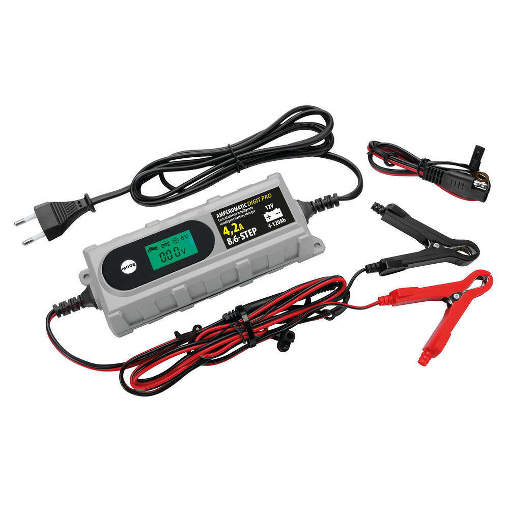 ΦΟΡΤΙΣΤΗΣ ΜΠΑΤΑΡΙΑΣ AMPEROMATIC DIGIT PRO 12V 4,2A 4>120Ah GEL-STD-SMF-EFB-LiFePo4